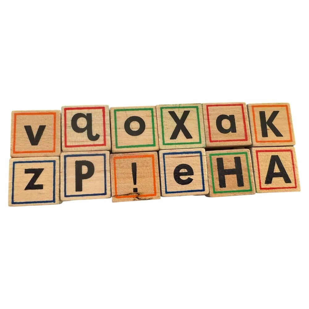 Unknown Brand Lot of 12 Random Letters Rubber Stamp